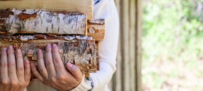 Girl carrying firewood
