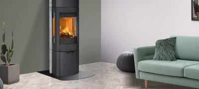 Jøtul F 377 Advance high wood stove with heat-storing soapstone 