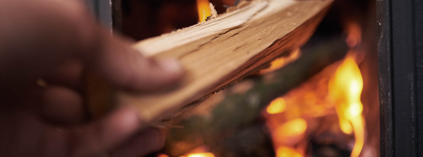 Hand attaching to the fireplace